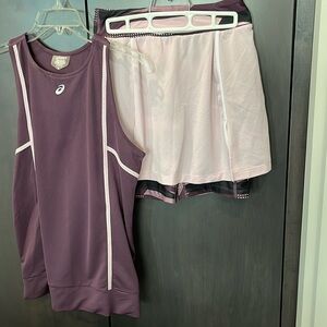 ASICS Tennis or Pickleball Top and Skort, Size M, EUC